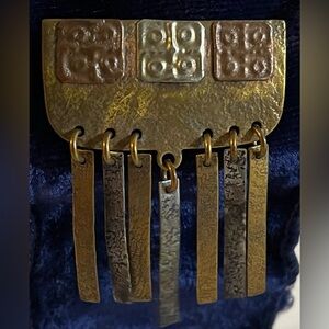 Marjorie Baer SF Mixed Metal Vintage Brooch
